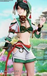 1girls 3d clothed darkbahamuth female filipina filipino_female petite philippines pinup small_breasts solo soul_calibur talim tummy