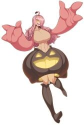 big_breasts covered_breasts female fully_clothed gijinka gourgeist personification pokemon solo spacezin tagme