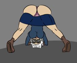 ass ass_up bandit bandit_(clash_royale) big_ass big_breasts breasts clash_(series) clash_royale clothed clothed_female clothing exposed_panties female female_only fully_clothed fully_clothed_female jack-o'_pose looking_back looking_back_at_self mask masked masked_female mouth_open panties skirt skirt_down solo solo_female