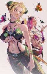 big_breasts bikini bird jojo's_bizarre_adventure jolyne_kujo narciso_anasui safe stone_ocean