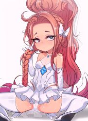 1girls blue_eyes bride cameltoe clothed heterochromia kimtoxic league_of_legends league_of_legends:_wild_rift legs_apart looking_at_viewer panties pink_hair purple_eyes small_breasts thighhighs wedding_dress wedding_veil white_background white_dress zoe_(league_of_legends)