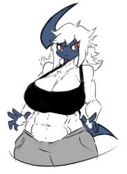 absol anthro anthrofied big_breasts breasts clothed clothing female fur furry furry_only nintendo pok&eacute;mon_(species) pokemon pokemon_(species) tagme tail