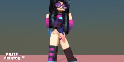 1futa 1girls 3d adult black_hair breasts clothed_female commission crazy_creator+18 female futa_only futanari glasses horny horny_female human humanoid mine-imator minecraft mori_rose_(morirosemc) multicolored_eyes penis tagme