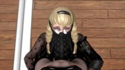 1futa 1girls 3d balls big_balls big_penis bottomless breasts clothing cum cum_on_face female futa_pov futanari huge_cock light-skinned_female light-skinned_futanari light_skin nier nier:_automata operator_6o oral oral_sex penis_under_clothes pov testicles theboobedone yorha_2b