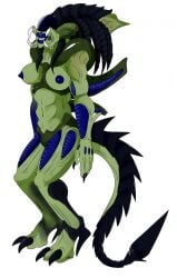 1girls alien alien_(franchise) alien_vs_predator big_breasts blue_lips breasts claws erect_nipples female female_only female_xenomorph fusion large_breasts nelsonnoir nipples no_humans nude predalien predator_(franchise) solo solo_female tail xenomorph yautja