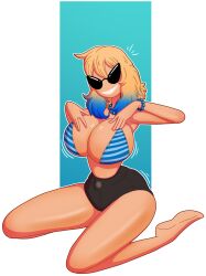 bikini blonde_hair doll female knick_knack original_character smile sunglasses sunnification sunny_miami wrenzephyr2