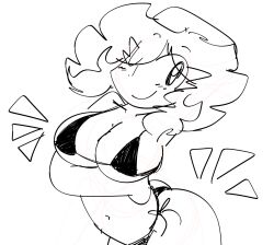 bikini cinder_(cookiestar456) cookiestar456 oc sketch winking_at_viewer