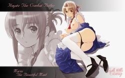 1girls black_panties breasts censored female female_only hayate_no_gotoku! maria_(hayate_no_gotoku!) nipples panties pussy solo taka_tony