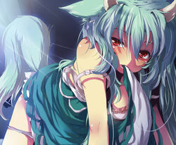 animal_ear ex-keine horns keine_kamishirasawa long_hair nejime panties red_eyes tail touhou underwear