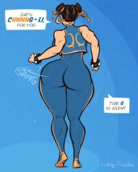 1girls artist_name ass back_view big_ass big_butt brown_hair capcom chun-li chun-li_(fortnite) clothed clothed_female clothes clothing dancing fat_ass female female_focus female_only fortnite fully_clothed hair_bun hips huge_ass huge_butt hugotendaz pants shaking_ass shaking_butt shaking_hips signature solo street_fighter thick_ass thick_thighs tight_clothing tight_pants wide_hips