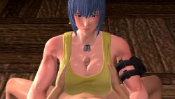 1boy 1girls 3d 3d_(artwork) 3d_animation alternate_breast_size animated big_breasts breasts cleavage huge_breasts ikari_warriors king_of_fighters king_of_fighters_xv large_breasts leona_heidern no_sound paizuri paizuri_lead_by_male paizuri_on_lap sfm snk source_filmmaker straight supurattabrain tank_top video