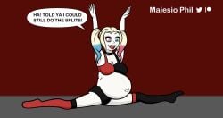 1girls batman_(series) belly big_belly big_breasts breasts dc_comics female harley_quinn maiesio_phil pregnant