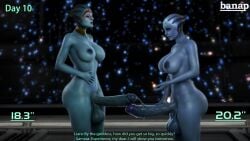 2futas 3d alien alien_girl alien_humanoid asari banap big_balls big_penis blender blender_(software) breasts comic comparing comparing_penis comparison dialogue dick dickgirl english english_commentary english_dialogue english_text futa_only futanari huge_cock liara_t'soni mass_effect nipples no_nut_november nude nude_futanari penis precum precum_ejaculation precum_string samara self_upload text