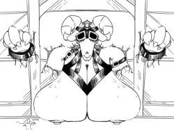 adramelech_(castlevania) bondage breasts castlevania castlevania:_circle_of_the_moon demon female furry horns huge_breasts konami rule_63 text unknown_artist video_games