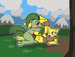 . abra animated anthro breasts duo female feral grovyle hi_res loop male nintendo otterjunk pokémon_(species) pokemon scissored_leg_glider_position stomach_bulge tagme vaginal_penetration video_games