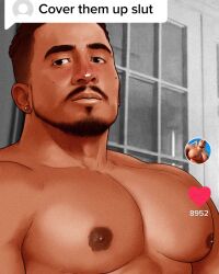 1boy big_pecs bodybuilder cover_them_up_slut damnarts huge_pecs jess_mesino latino looking_at_viewer male male_only melanin meme muscles muscular muscular_male no_visible_genitalia onlyfans_model real_person tiktok tiktok_overlay