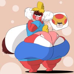 anthro big_ass big_breasts breasts bubble_butt bubbles_the_cheep_cheep cheep_cheep excessive_size female huge_ass huge_breasts mario_(series) mega_mushroom super_mario_bros. tagme topplethestrange