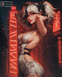 1girls ai_generated aisinful ass ass big_ass big_breasts big_butt breasts camellya_(wuthering_waves) female female_only hi_res medium_breasts sideboob solo thick_thighs thighs twintails wide_hips wuthering_waves