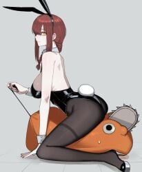 1girls ass bunny_costume bunny_ears bunny_girl bunny_tail bunnysuit chainsaw_man female female_focus female_only looking_at_viewer makima_(chainsaw_man) ratatatat74 red_hair tagme