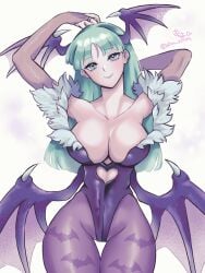 1girls big_breasts female morrigan_aensland skm_nnm solo solo_female succubus
