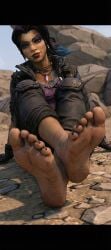 3d ai_generated amara_(borderlands) borderlands feet foot_fetish potatonoob24 tagme