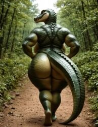 ai_assisted ai_generated ai_video animated anthro big_ass crocodile crocodile_girl crocodile_tail curvy female female_only from_behind furry huge_ass huge_breasts lizard no_sound presenting_ass scales solo styl1sh tagme tail thick_thighs video walking wide_hips