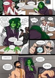 2d bannari_art comic female greek_mythology green_skin hercules_(character) hercules_(marvel) jennifer_walters male marvel marvel_comics muscles muscular muscular_female muscular_male she-hulk she-hulk:_hunkules_(comic) tagme