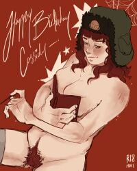 1girls amber_cassidy birthday bush female_only gamer_girl hairy_pussy k080200479 looking_at_viewer posing project:_eden's_garden pubes ushanka