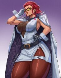 big_breasts breasts capcom crimson_viper luchidart milf red_hair street_fighter street_fighter_6 thick_thighs