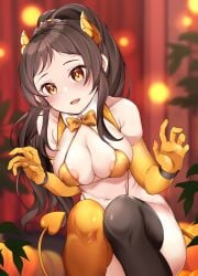 1girls almost_naked almost_nude areola_slip areolae_slip arm_gloves bare_belly bare_chest bare_hips bare_midriff bare_navel bare_shoulders bare_skin bare_thighs bare_torso belly belly_button big_breasts blurred_background blurry_background blush blush_face blushing_at_viewer blushing_female blushing_lines breasts brown_eyebrows brown_eyes brown_eyes_female brown_hair brown_hair_female busty busty_female busty_girl busty_teen cleavage collarbone elbow_gloves elbows exposed_belly exposed_breasts exposed_chest exposed_hips exposed_midriff exposed_navel exposed_nipples exposed_shoulders exposed_skin exposed_thighs exposed_tits exposed_torso female female_focus female_only fingers gloves head_tilt high_resolution highres horn horns hourglass_figure huge_breasts idolmaster idolmaster_million_live! indoor indoor_nudity indoors kitazawa_shiho knees large_breasts lean_figure leggings legwear long_hair looking_at_viewer midriff mostly_nude mou_niu naked naked_female naked_woman narrow_waist navel nearly_nude nipple_bulge nude nude_female nudity open_mouth open_mouth_smile over-kneehighs parted_lips plump_breasts ponytail practically_nude shoulders slender_body slender_waist slim_waist solo stockings tail teenage_tits the_idolm@ster the_idolm@ster_million_live! thick_thighs thigh_highs thighhighs thighs tilted_head tongue upper_body wide_hips