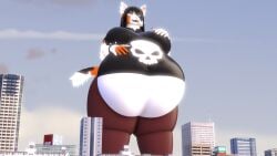 bbw big_breasts breasts female furry huge_breasts kingofthekabuto overweight queenofthekabuto tagme thick_thighs wide_hips
