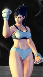 1girls 3d alternate_costume alternate_hairstyle bare_legs breasts brutalace capcom chun-li female female_focus female_only mma_gloves muscular muscular_legs solo sports_bra street_fighter street_fighter_v thick_thighs thighs toned white_bra white_buruma white_sports_bra
