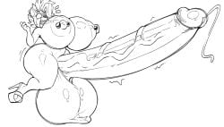 activision anthro areola balls big_balls big_breasts big_penis biped bodily_fluids breasts clothing crash_(series) dongitos ear_piercing eyelashes footwear footwear_only genital_fluids genitals gynomorph hair high_heels huge_balls huge_breasts huge_cock hyper hyper_balls hyper_genitalia hyper_penis intersex mammal mostly_nude nipples penis piercing pupils shoes shoes_only solo tawna_bandicoot thick_thighs three-quarter_view vein veiny_penis