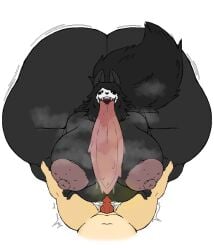 1boy 1girls alternate_version_available animal_genitalia anthro areolae ass ass_bigger_than_head big_areola big_ass big_breasts big_butt black_hair bottom_heavy breasts breasts_bigger_than_head bubble_butt canine canine_penis chubby chubby_female curvaceous curvy curvy_figure erect_nipples female furry huge_ass huge_breasts hyper_ass hyper_tongue knot knotted_penis larger_female long_hair long_tongue lulusan98 male micropenis montgomery_glands musk musk_clouds nude penis saliva saliva_on_tongue scp-1471 scp_foundation size_difference skull skull_head small_penis smaller_male smelly smelly_cock steam steamy_breath tail thick_thighs tongue tongue_out unseen_male_face voluptuous voluptuous_female white_background white_eyes wide_hips