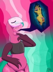 2_penises absurd_res agyasgwwtiv_(asizeimock) animal_genitalia anthro asizeimock barely_visible_genitalia clothing demon diphallism dorsal_fin fin fish genital_slit genitals hi_res imp internal long_neck male male/male mancubus marine micro multi_genitalia multi_penis nescence_(asizeimock) oral_vore penis shark swallowing tail thong throat twinkie underwear vore