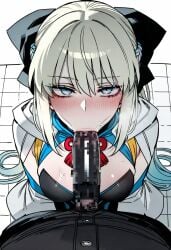 1boy 1girls ai_generated censored_penis fate/grand_order fate_(series) fellatio morgan_le_fay_(fate) oncetwice oral oral_sex pov pov_blowjob