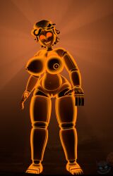 animatronic animatronic_female animatronic_girl big_breasts c4d dollie dollie_(fnaf) fire five_nights_at_freddy's fnaf nightbotgrey nsfw rendering robot robot_girl robot_humanoid