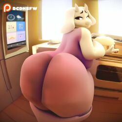 1girls 3d anthro artist_logo ass ass_focus bbw bedroom_eyes big_ass boss_monster_(undertale) bouncing_ass breasts breathing_heavily bubble_butt caprine chubby chubby_female clapping_ass clapping_cheeks clothed clothing dcd deltarune dress eyelashes fat fat_ass fat_female female female_only floppy_ears furry goat half-closed_eyes holding_object horns jiggle jiggling_ass kitchen looking_back milf moaning outline overweight overweight_female rippling_ass robe shelf_booty shorter_than_10_seconds solo sound sound_effects squelching stained_clothes swamp_ass sweaty_ass tagme toriel twerking undertale undertale_(series) video wet_sounds wobbling_ass