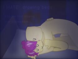 1boy 1girls bald bed bedroom closed_eyes english_text forsaken_(roblox) hair_bun jane_doe_(forsaken) jane_doe_(roblox) john_doe_(forsaken) john_doe_(roblox) jojo_siwa_69 marriage married_couple night nude pink_hair roblox roblox_game robloxian self_upload smile tagme text wholesome yellow_skin