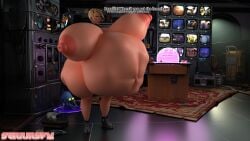 3d alternate_version_available big_ass big_belly big_breasts big_nipples dialogue fortnite fortnite:_save_the_world hyper hyper_belly hyper_breasts hyper_pregnancy pregnant sarah_(fortnite) sunninsfw