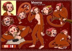 absurd_res anthro big_nipples fan_character fellatio female haplorhine hi_res mammal model_sheet monkey natt333 nipples nude oral penile primate sex signature solo
