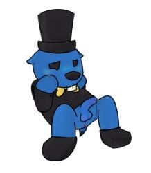 1boy 1furry absurd_res ambiguous_species anthro anthro_male anthro_only anus big_hat black_clothes black_clothing black_eyes black_eyes_male black_hat black_shirt black_shoes black_top_hat black_tophat blue_blush blue_body blue_fur blush blush bottomless bottomless_anthro bottomless_male bow bow_tie bowtie broadside_beach buckteeth clothed clothes clothing cock dick digital_art digital_drawing_(artwork) digital_media_(artwork) ears_down felixmcfurry foreskin furry furry_male furry_only genitalia genitals hands_on_face hands_on_own_face hat highres jawhne_dough laying_down male male_furry male_only no_background no_pants only_male open_legs pantsless pantsless_anthro pantsless_male partial_nudity partially_clothed penis pink_anus png png_file shipwrecked_64 shirt shoes shoes_on small_ears small_tail solo solo_furry solo_male tail top_hat tophat transparent_background transparent_png uncensored uncircumcised uncut unknown_species video_games yellow_bow yellow_bow_tie yellow_bowtie