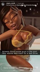 2d authorialnoice busty dark-skinned_female dark_skin female hourglass_figure roberta_tubbs selfie tagme the_cleveland_show wide_hips