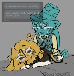 cookie_run cookie_run_ovenbreak darkcacao98_(artist) roguefort_cookie truffle_cookie