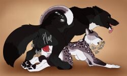 anthro anthro_on_feral anthro_penetrated balls black_body black_fur blue_eyes canid canine canis duo echo_(wolffylegend) erection facial_spots fangs felid female female_penetrated feral feral_penetrating feral_penetrating_anthro fur genitals grey_balls grey_body grey_fur hi_res killthe_demon knot leopard male male/female male_penetrating male_penetrating_female mammal nude open_mouth pantherine penetration penile penile_penetration penis penis_in_vagina sex spotted_arms spotted_face spotted_legs teeth tongue tongue_out vaginal_penetration vera_(killthe_demon) white_body white_fur wolf yellow_eyes zoophilia