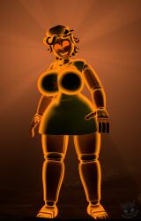 animatronic animatronic_female animatronic_girl big_breasts c4d dollie dollie_(fnaf) fire five_nights_at_freddy's fnaf nightbotgrey nsfw rendering robot robot_girl robot_humanoid