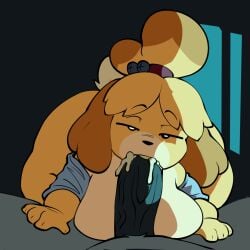 animal_crossing anthro_on_human apsel_bluestar apseltheblue ass_up bella_(animal_crossing) big_ass blowjob bubble_butt cum_in_mouth cum_in_pussy cumshot eyes_rolling_back fat_ass human_on_anthro large_ass legs_apart long_penis looking_at_viewer nintendo pleasure_face voluptuous_female wide_ass