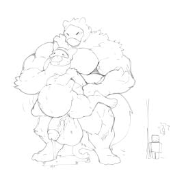 abbamusa410791 anal anal_sex balls bara big_balls big_muscles big_penis boner cum_inflated_belly erection gay huge_cock inflation lifting_person male male_only monochrome muscles muscular nude penis sex size_difference