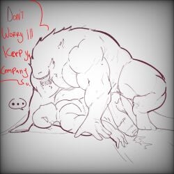 abbamusa410791 balls bara big_balls big_muscles big_penis boner erection gay huge_cock male male_only monochrome muscles muscular nude penis