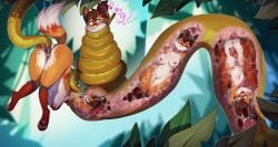 after_vore anthro anus aroused aroused_female aroused_smile ass belly bodily_fluids breasts brown_hair canid canine chyme clothing coiled_up coiling constricting disney duo eager female ferox_(feroxdoon) finger_fuck fingering fingering_self fox fur genital_fluids genitals hair happy hat headgear headwear hi_res hypnosis hypnotic_eyes hypnotized_prey internal keendeemiyavi_(artist) larger_pred leaf male male/female mammal masturbating_prey masturbation masturbation_inside_body masturbation_inside_stomach mind_control nipples nonbinary_(lore) nude oral_vore orange_body orange_fur organs pawpads paws penetration ponytail predator/prey pussy python red_body red_fox red_fur reptile robin_hood_(disney) saliva scales scalie sequence sex sir_hiss size_difference smile snake soft_vore stomach stomach_bulge swallowed swallowed_alive swallowed_whole swallowing tail tail_fetish tail_insertion tail_play tail_sex tongue true_fox upside-down vaginal_fluids vaginal_penetration vore vulva white_body white_fur willing_pred